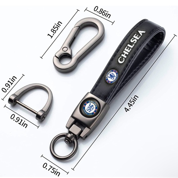 Microfiber Leather Car Keychain Key Fob Keychain Leather Key Chain Holder - Picture 2 of 6